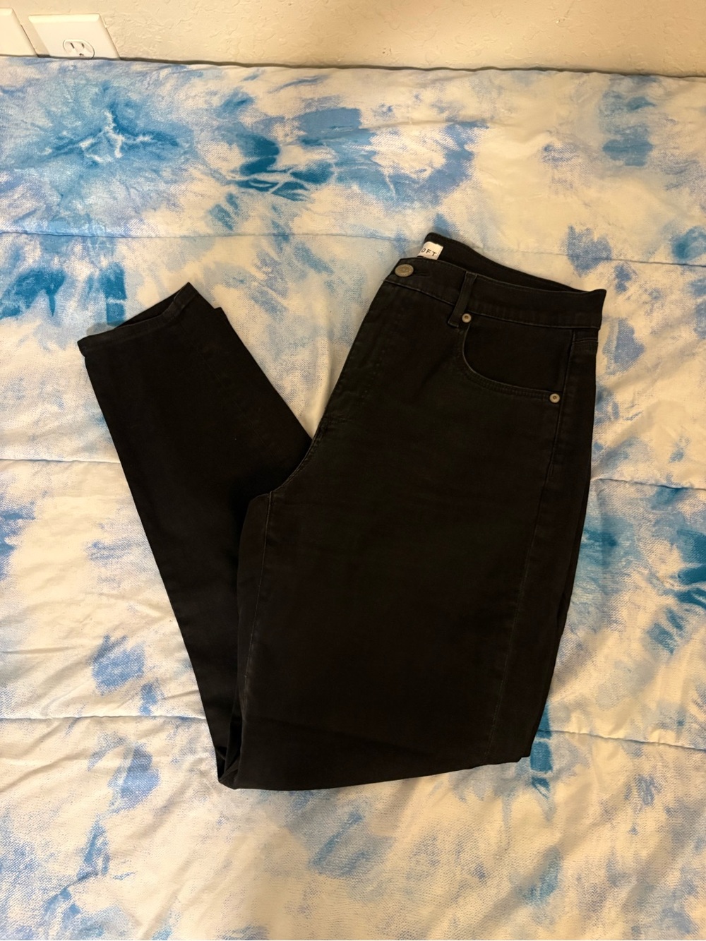 LOFT Black Skinny Jeans High Rise